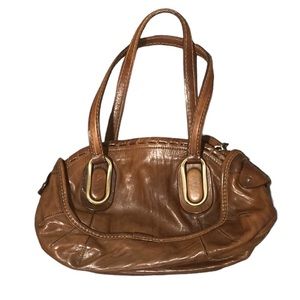 Tentazione DUE Brown Leather Made In Italy Medium Size Women’s Satchel